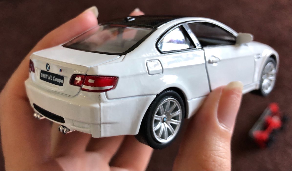 Фотография покупателя товара Машина металлическая BMW M3 Coupe, масштаб 1:36, открываются двери, инерция, цвет белый - Фото 1