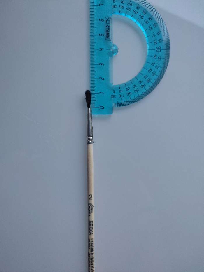 Фотография покупателя товара Кисть Белка круглая № 2 (диаметр обоймы 2 мм; длина волоса 12 мм), деревянная ручка, Calligrata - Фото 3