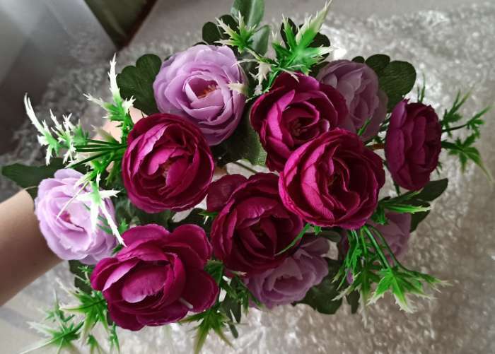 Фотография покупателя товара Букет искусственный «Камелия», 4×26 см, МИКС - Фото 1