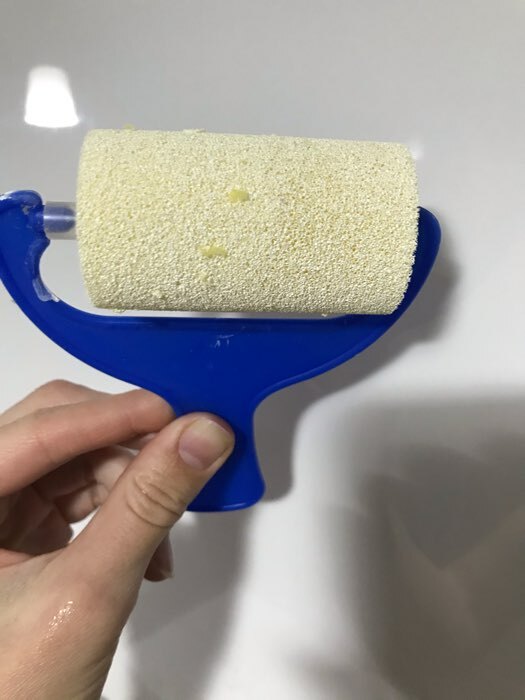 Фотография покупателя товара Валик для краски, поролон, фигурный, пластиковая ручка, в пакете - Фото 2