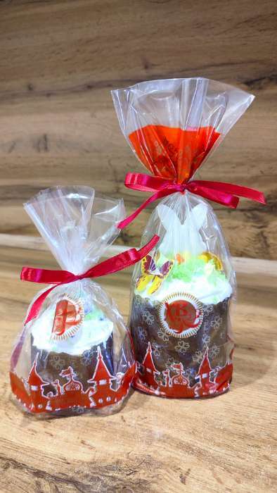 Фотография покупателя товара Упаковка под кулич, донная складка, 17×28.4 см, 25 мкм - Фото 2