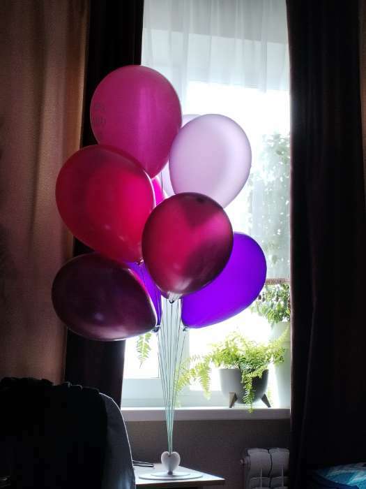Фотография покупателя товара Стойка для воздушных шаров с подставкой, на 11 шаров, цвет красный - Фото 1