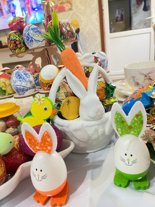 Фотография покупателя товара Фигурка «Кролики в горошек», набор 3 шт., 10×4×4 см - Фото 4