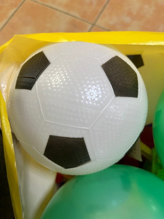 Фотография покупателя товара Мяч детский ZABIAKA «Футбол», d=16 см, 70 г - Фото 1