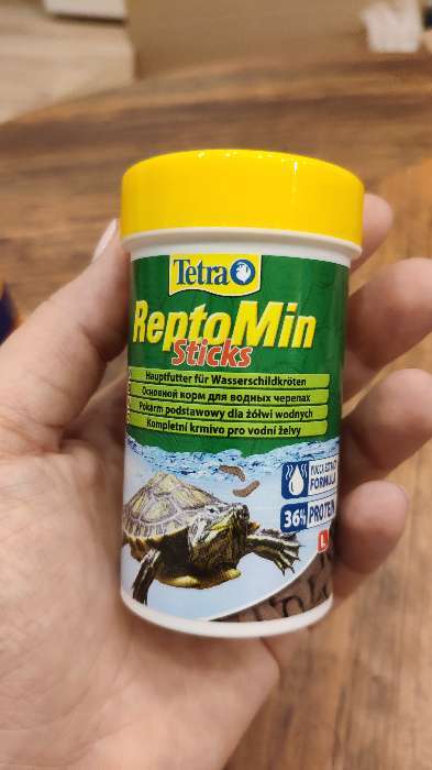 Фотография покупателя товара Корм Tetra ReptoMin для черепах, гранулы, 100 мл. - Фото 1
