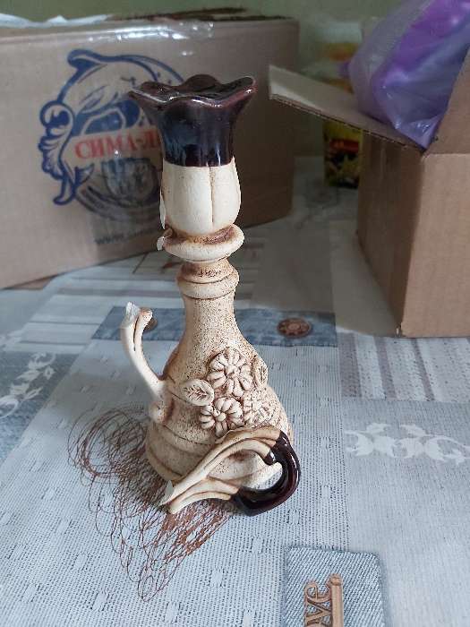 Фотография покупателя товара Подсвечник "Лотос", для одной свечи, лепка, под шамот, 16 см