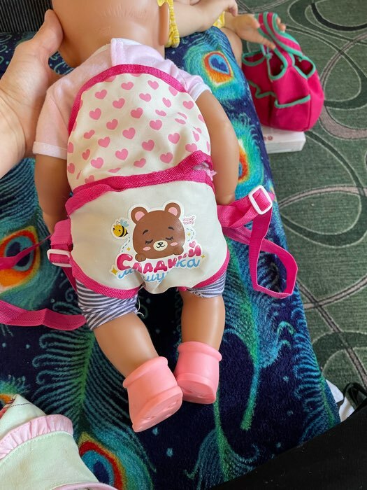 Фотография покупателя товара Одежда для кукол «Сладкий мишутка», рюкзак-переноска - Фото 13