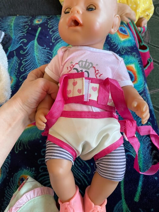 Фотография покупателя товара Одежда для кукол «Сладкий мишутка», рюкзак-переноска