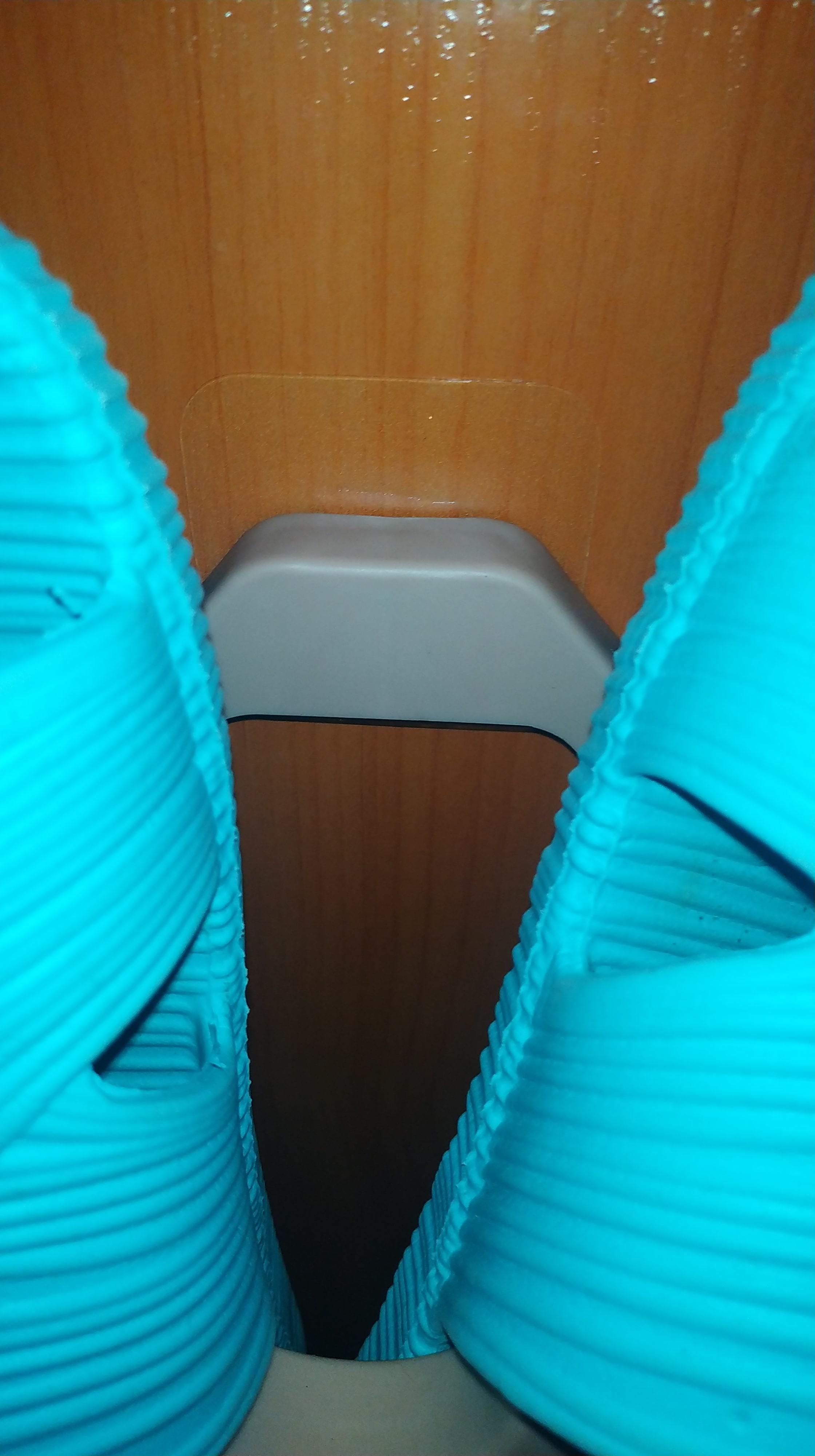 Фотография покупателя товара Подставка для хранения обуви настенная, 24×11,5×10 см цвет голубой - Фото 3
