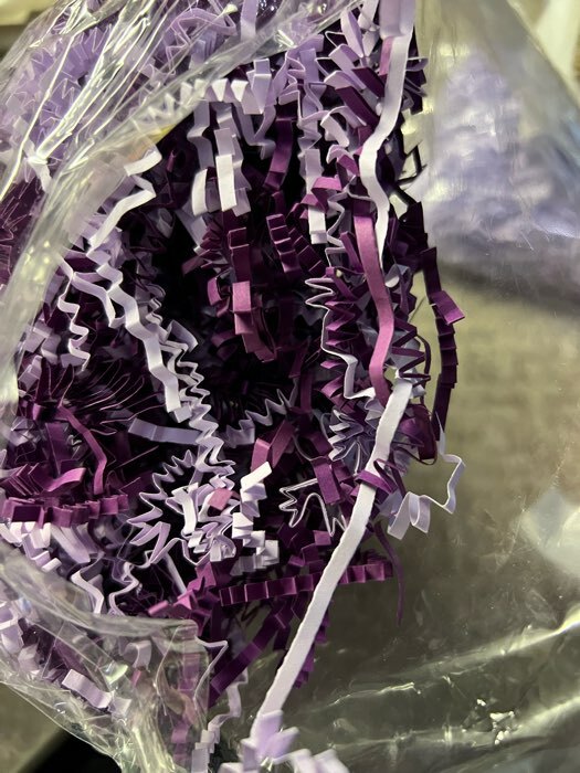 Фотография покупателя товара Наполнитель бумажный для подарков, лиловый, 50 г - Фото 2