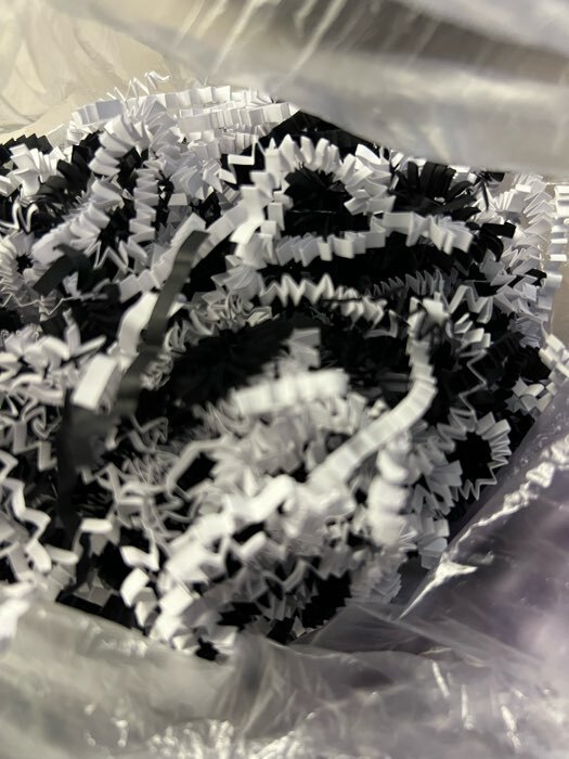 Фотография покупателя товара Наполнитель бумажный для подарков «Инь Янь», МИКС, бело - чёрный, 50 г - Фото 1