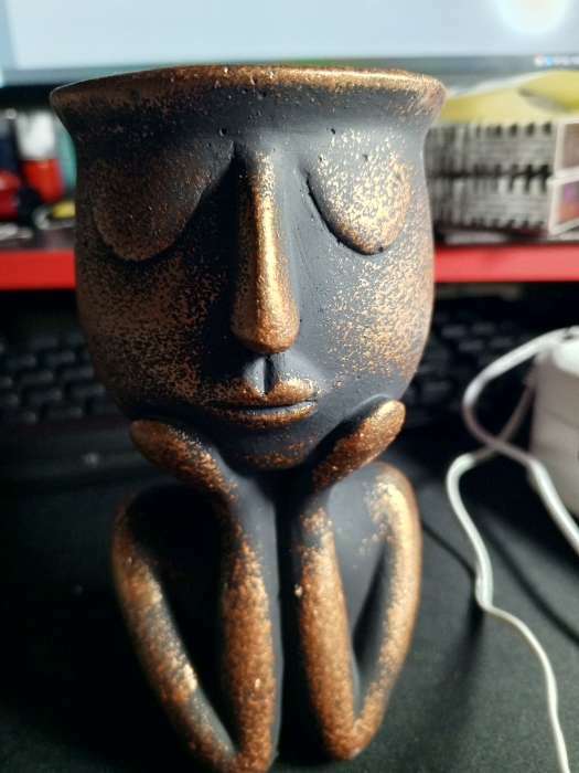 Фотография покупателя товара Подсвечник на 1 свечу «Винтаж», гипс, 14.7 см - Фото 4