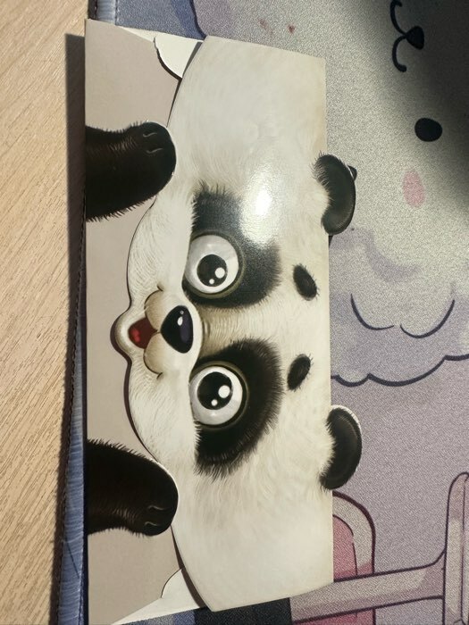 Фотография покупателя товара Конверт для денег формовой «Весёлая панда», 17,5 х 9 см - Фото 2