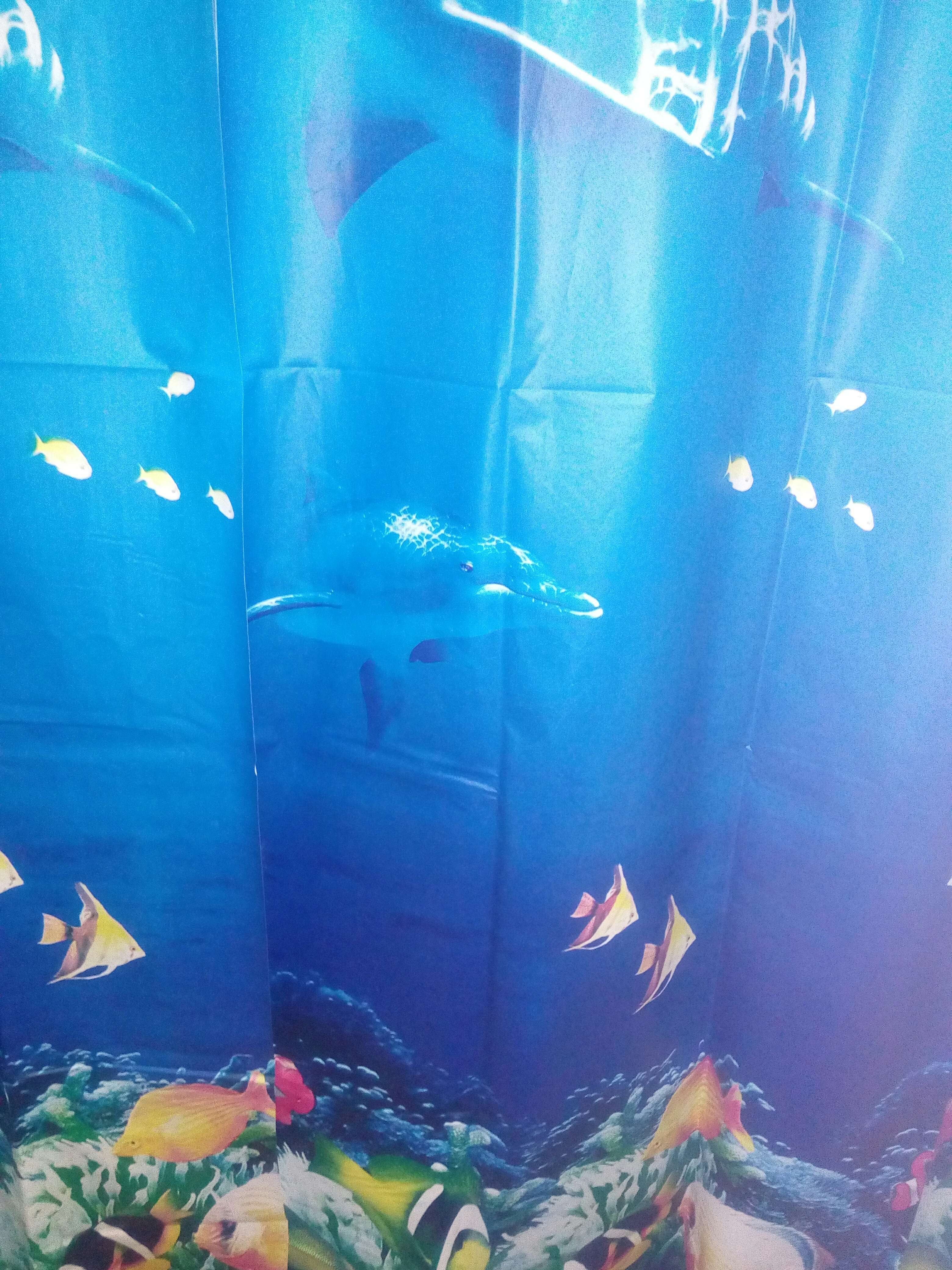 Фотография покупателя товара Штора для ванны Доляна «Морская», 180×180 см, EVA - Фото 5