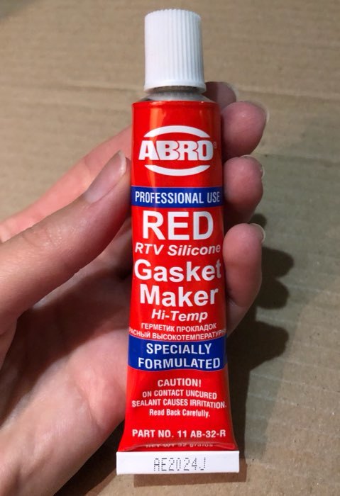 Фотография покупателя товара Герметик прокладок ABRO MASTERS, силиконовый, красный, 32 г 11-AB-CH-32
