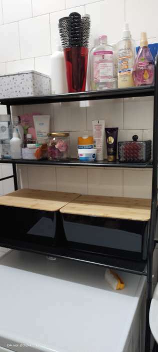 Фотография покупателя товара УЦЕНКА Органайзер с крышкой 1секц Black Secret 9.5×9.5×7 см чёрн пакет вклад QF - Фото 2