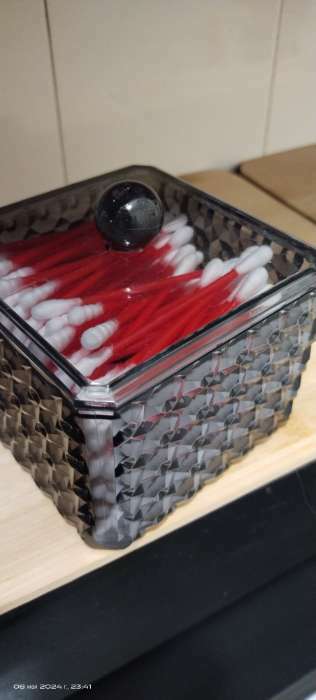 Фотография покупателя товара УЦЕНКА Органайзер с крышкой 1секц Black Secret 9.5×9.5×7 см чёрн пакет вклад QF - Фото 3