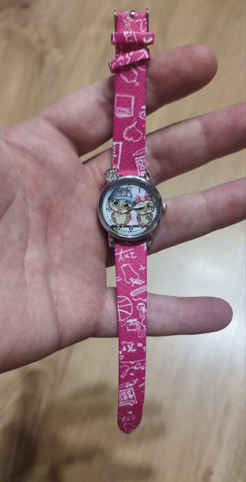Фотография покупателя товара Часы наручные детские "Совушки", d-3 см, ремешок 21 см