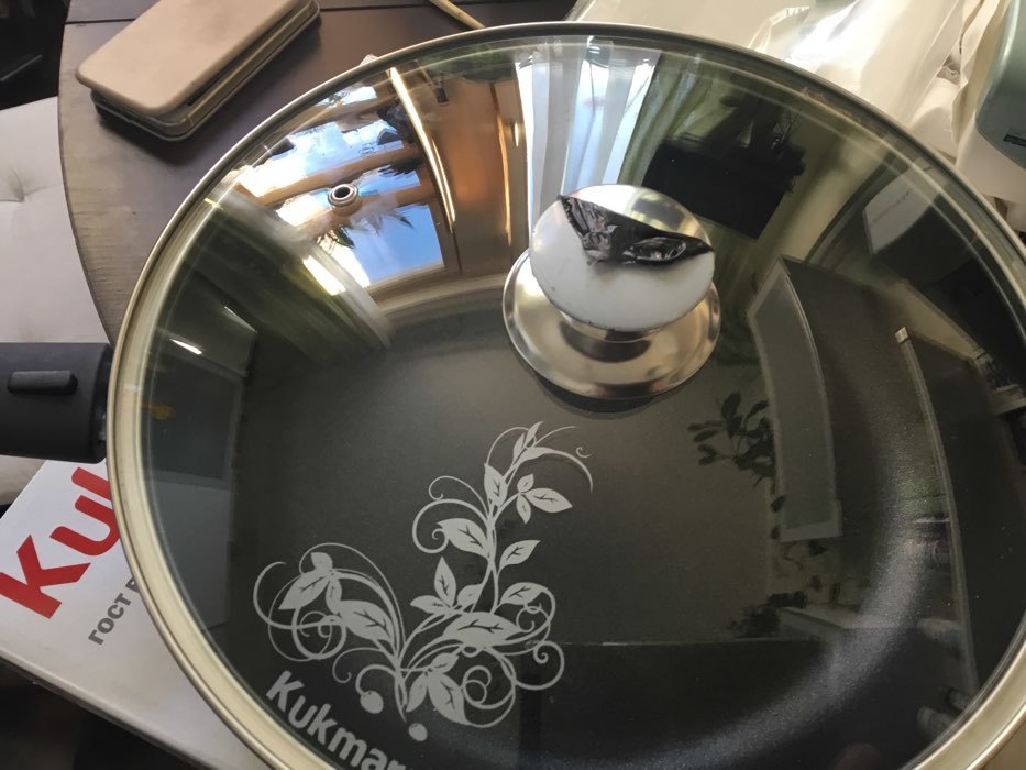 Фотография покупателя товара Сковорода «Традиция», d=26 см, стеклянная крышка, съёмная ручка, антипригарное покрытие, цвет чёрный