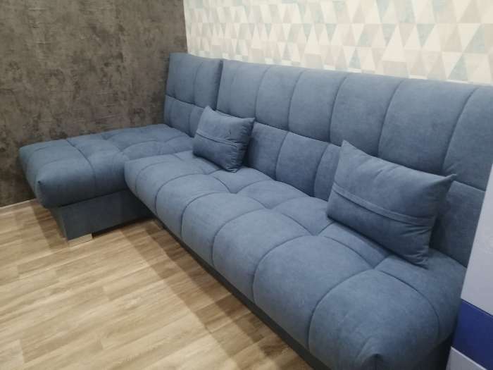 Фотография покупателя товара Угловой модульный диван «Фиеста 2», НПБ, механизм книжка, велюр, цвет квест 023 - Фото 2