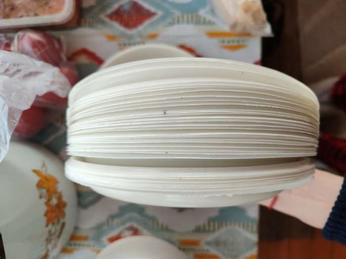 Фотография покупателя товара Тарелка пластиковая одноразовая «Экстра», d=20,5 см, цвет белый - Фото 8