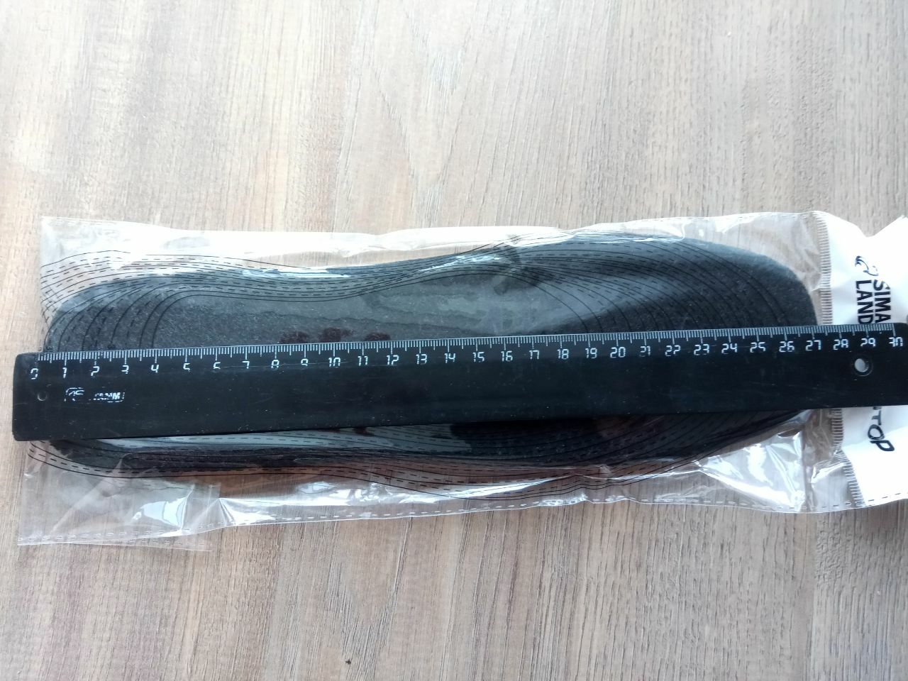 Фотография покупателя товара Стельки для обуви, универсальные, р-р RU до 44 (р-р Пр-ля до 46), 28 см, пара, цвет чёрный/серый