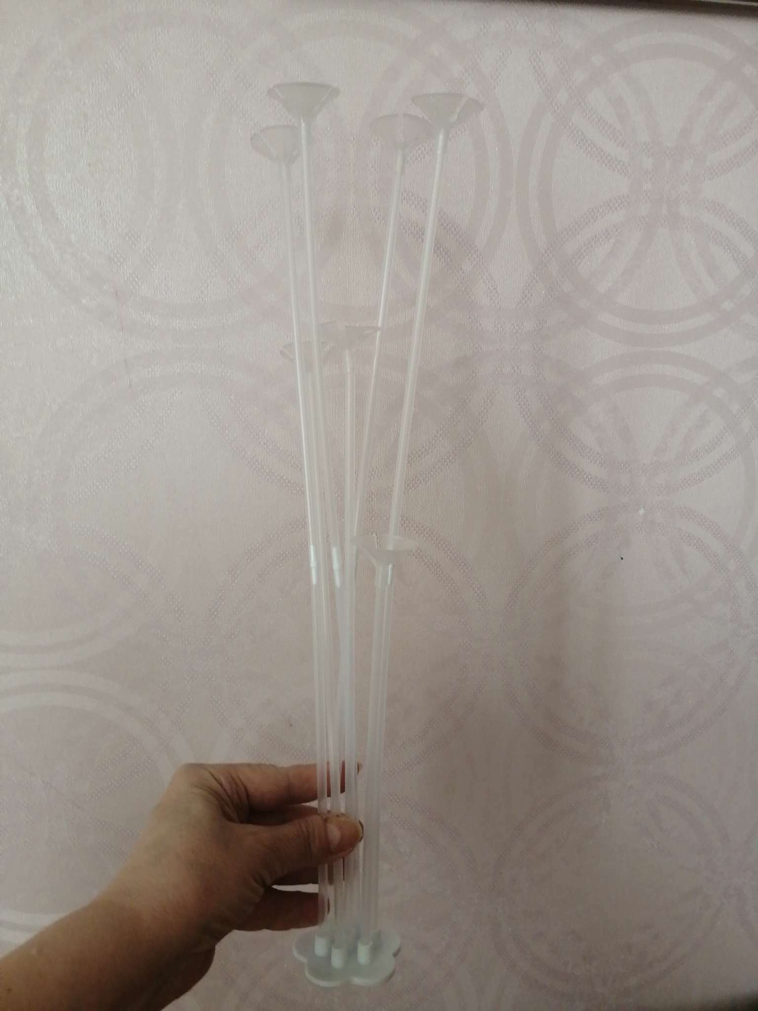 Фотография покупателя товара Стойка для шаров 100 см на 9 шаров, основание крест (белый) - Фото 45