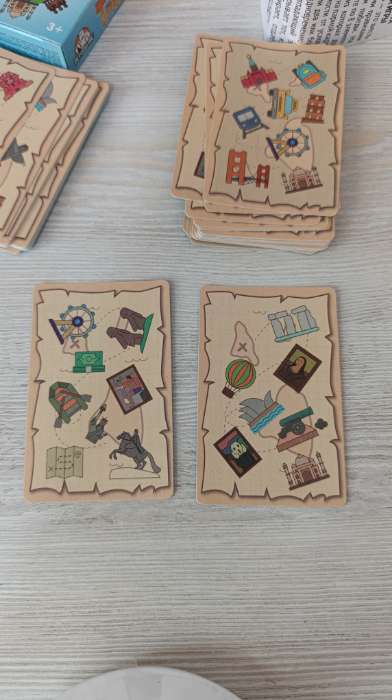 Фотография покупателя товара Настольная игра для компании детей и взрослых «Дабл-трабл. Чудеса света», 55 карточек - Фото 1