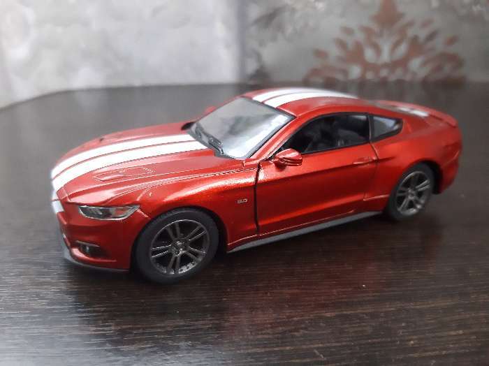 Фотография покупателя товара Машина металлическая Ford Mustang GT, 1:38, открываются двери, инерция, цвет синий - Фото 1