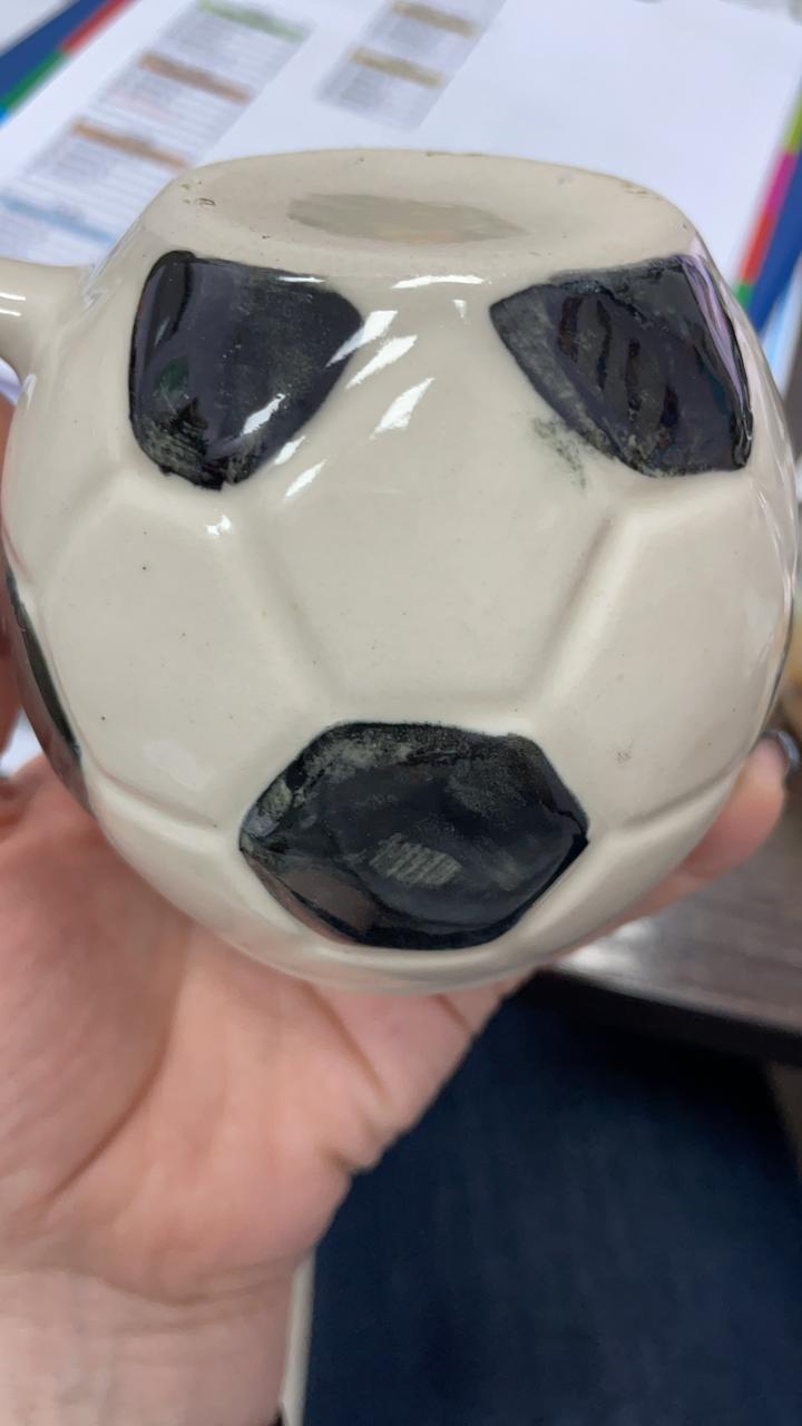 Фотография покупателя товара Кружка "Мяч", керамика, 0.33 л, 1 сорт - Фото 18