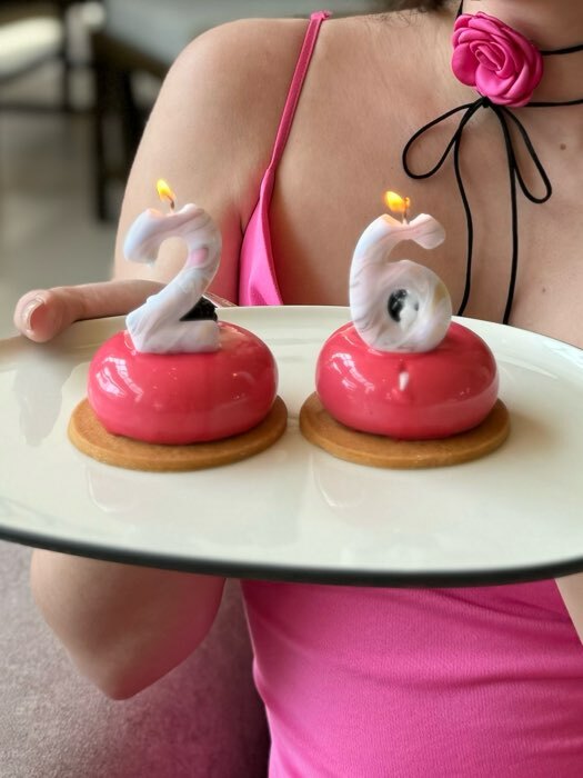 Фотография покупателя товара Свеча в торт на день рождения «Конфетти», цифра "0" , ГИГАНТ, 9 см - Фото 2