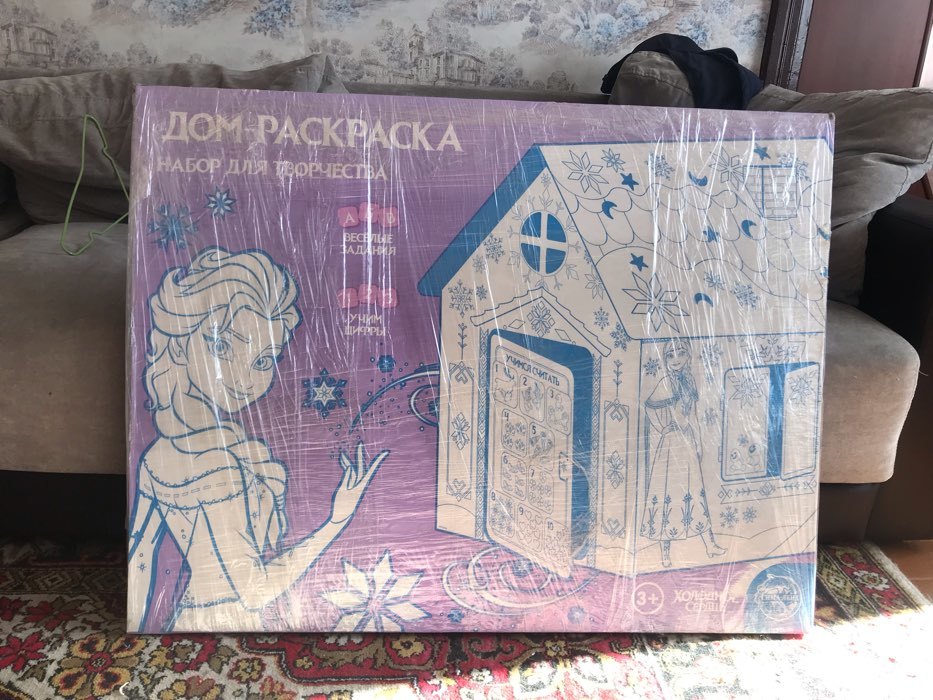 Фотография покупателя товара Дом-раскраска «Холодное сердце», набор для творчества, дом из картона, Дисней - Фото 7