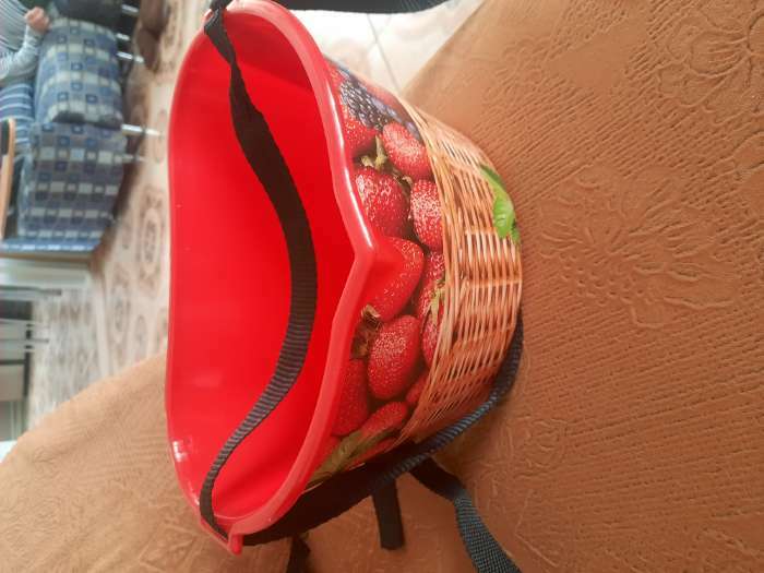 Фотография покупателя товара Ёмкость для сбора ягод, 3 л, «Корзина», красная - Фото 1