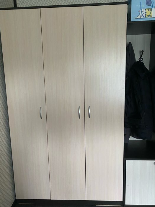 Фотография покупателя товара Шкаф трёхстворчатый распашной «Клик Мебель», 1210×500×2100 мм, цвет дуб вотан/тёмно - серый - Фото 14