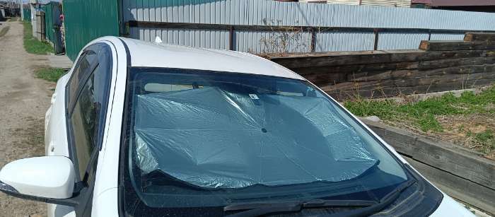 Фотография покупателя товара Экран солнцезащитный Cartage на лобовое стекло, зонт, 115×65 см - Фото 1