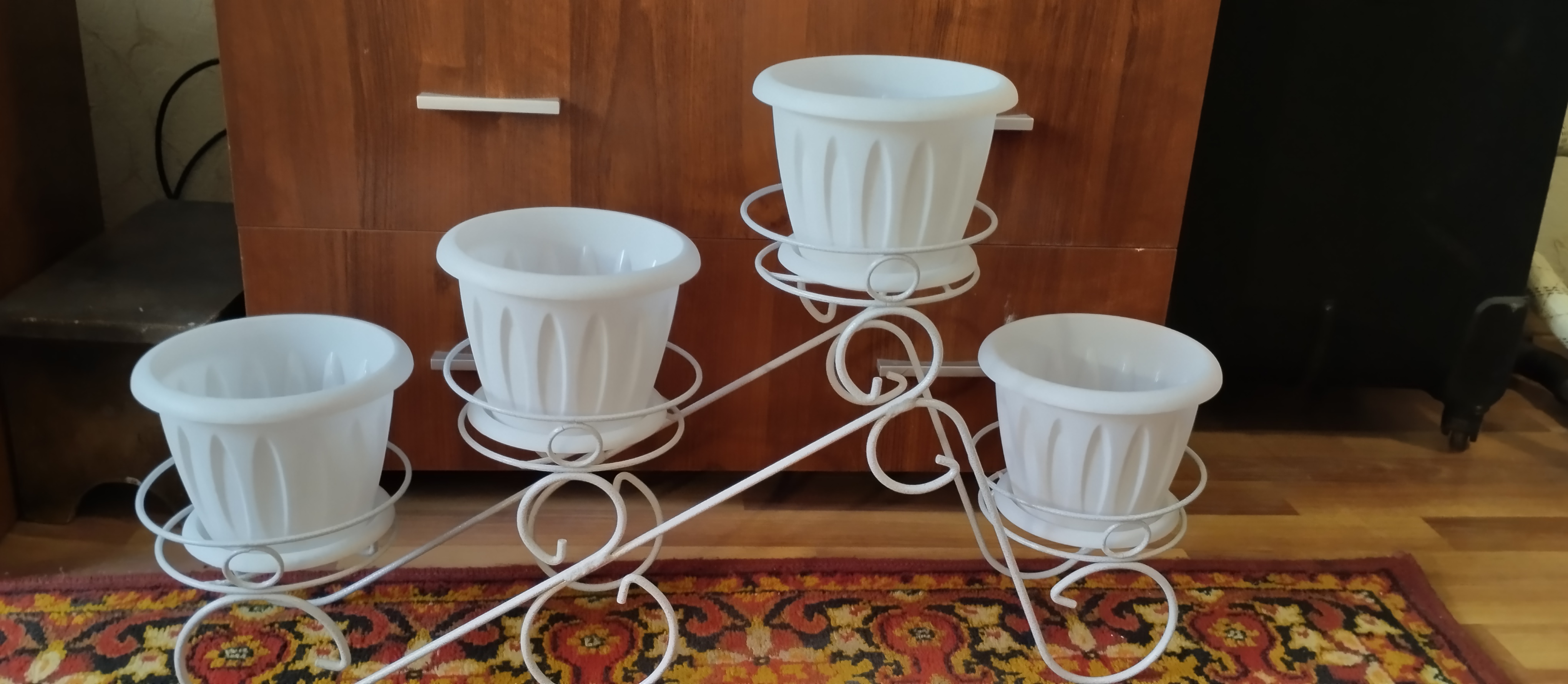 Фотография покупателя товара Горшок для цветов с поддоном «Фелиция», 6.4 л, пластиковый, цвет мраморный - Фото 12