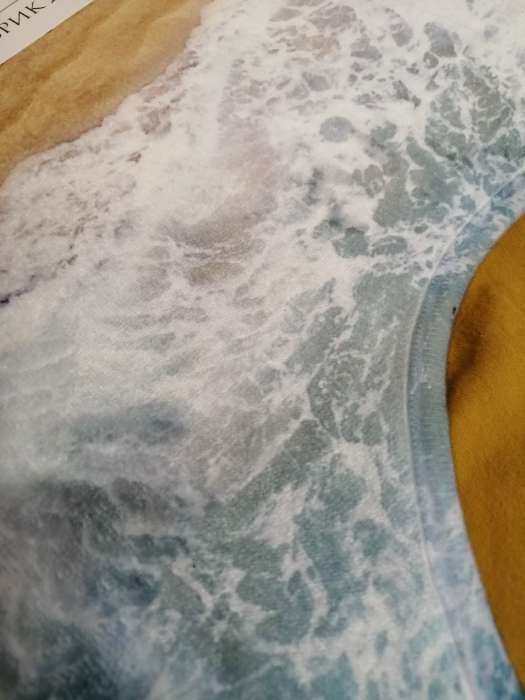 Фотография покупателя товара Коврик для ванной Этель "Waves", 50х40 см, велюр - Фото 1