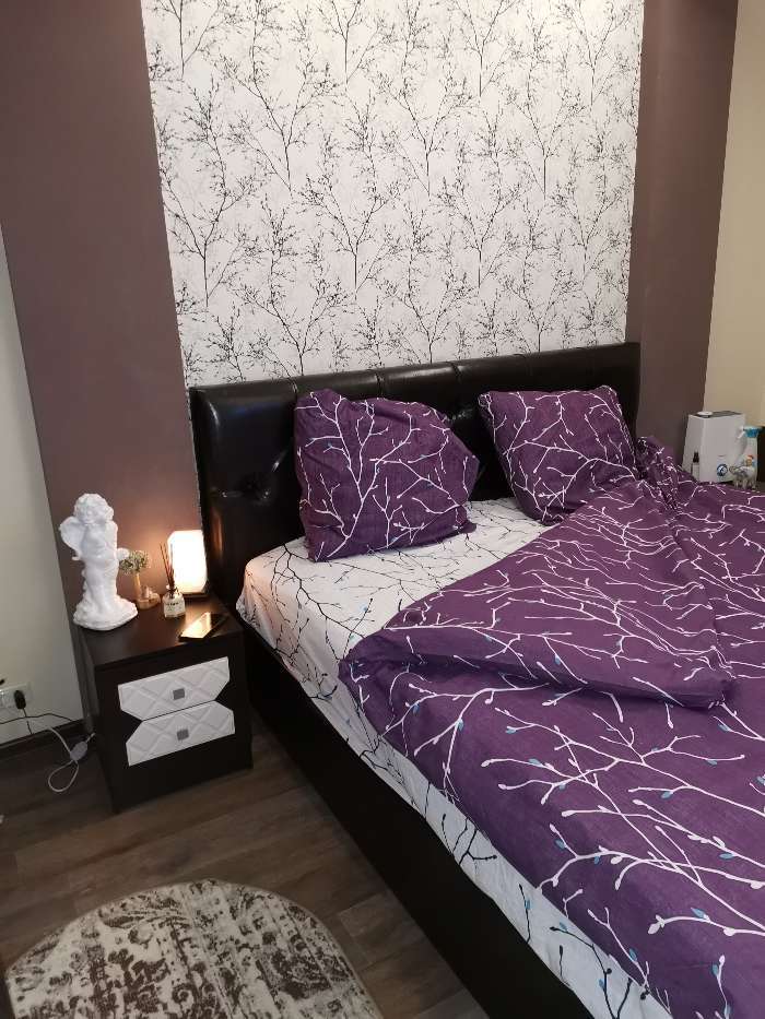 Фотография покупателя товара Кровать «Монблан» без ПМ, 180×200 см, экокожа, цвет ванильное суфле - Фото 1