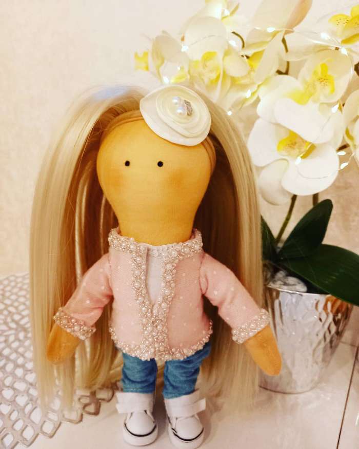 Фотография покупателя товара Набор для шитья. Интерьерная кукла «Нэтти», 30 см - Фото 3