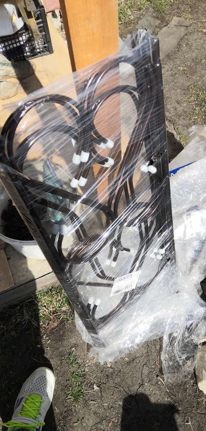 Фотография покупателя товара Арка садовая, разборная, 240 × 125 × 36.5 см, металл, цвет бронзовый антик - Фото 4