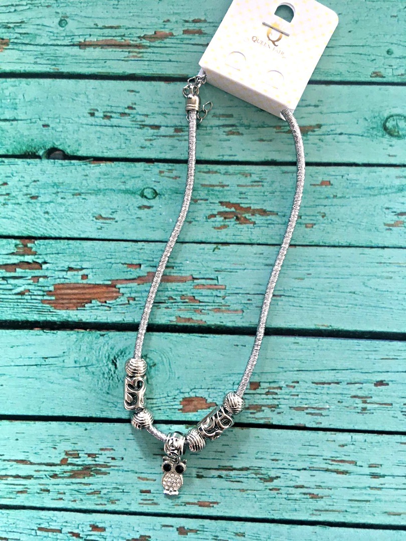 Фотография покупателя товара Кулон на декоративной основе "Марджери" сова, цвет серебро, 35см - Фото 1