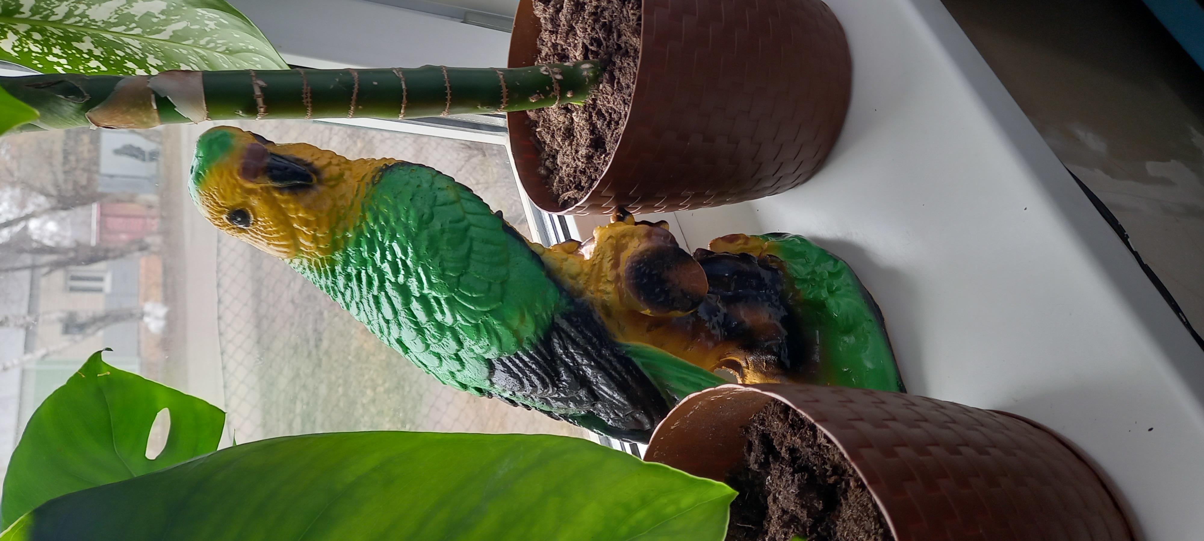 Фотография покупателя товара Садовая фигура "Попугай Ара" 35х15см - Фото 1