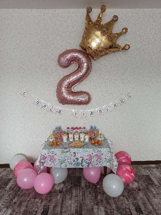 Фотография покупателя товара Шар фольгированный 40" «Цифра 8», голография, розовое золото - Фото 4