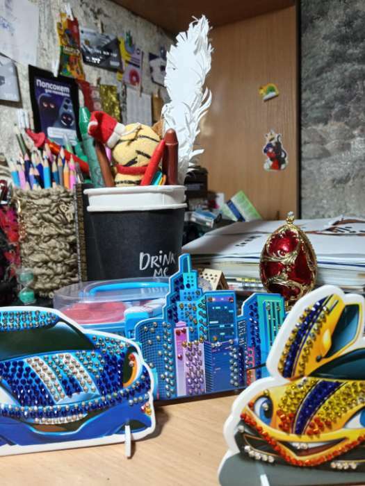 Фотография покупателя товара Алмазная мозаика  с частичным заполнениемна фигурках «Тачки», для детей - Фото 2