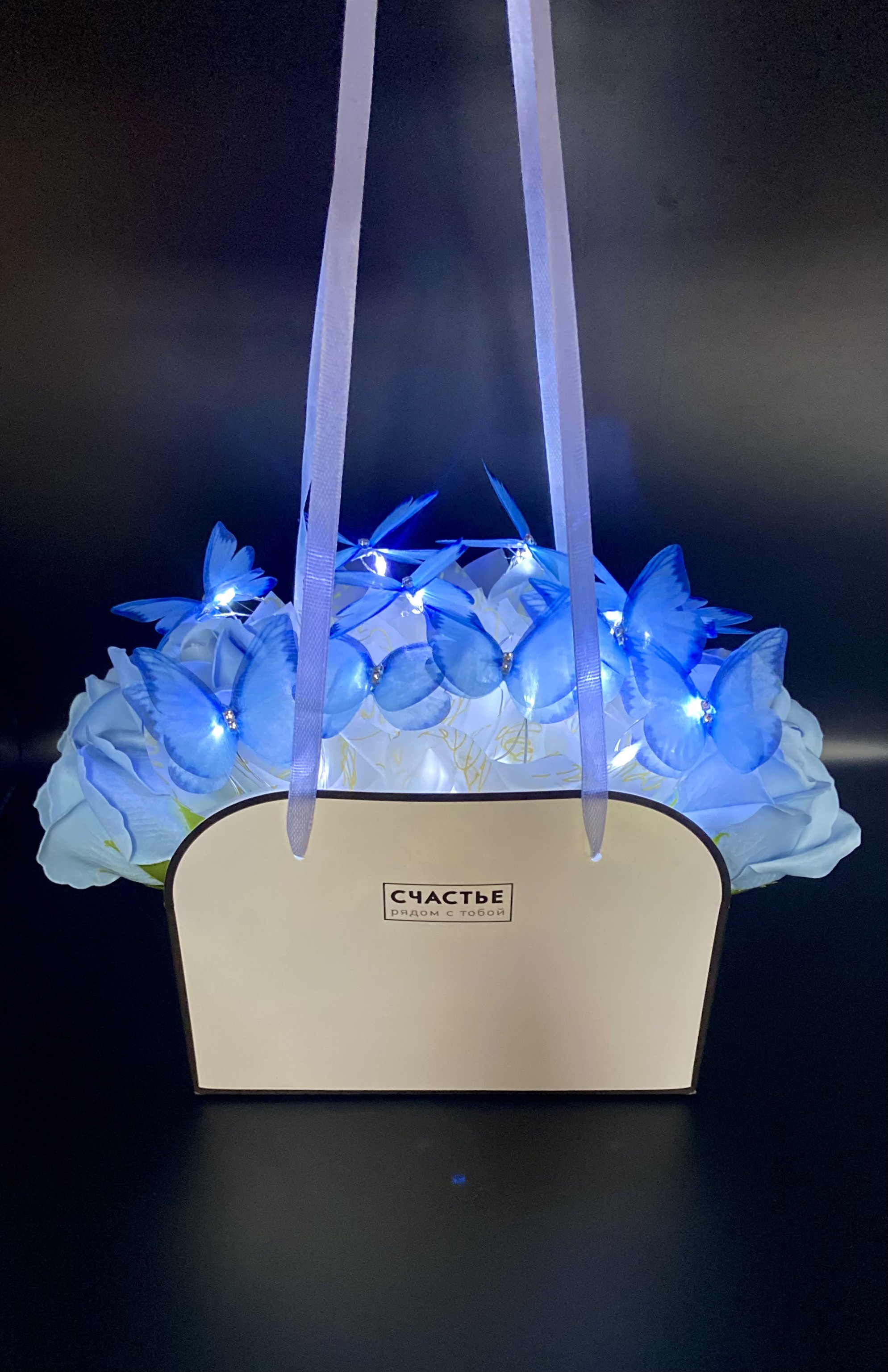 Фотография покупателя товара Декор для творчества «Бабочка», двухслойный, набор 12 шт., размер 1 шт. — 5 × 4 см, цвет голубой