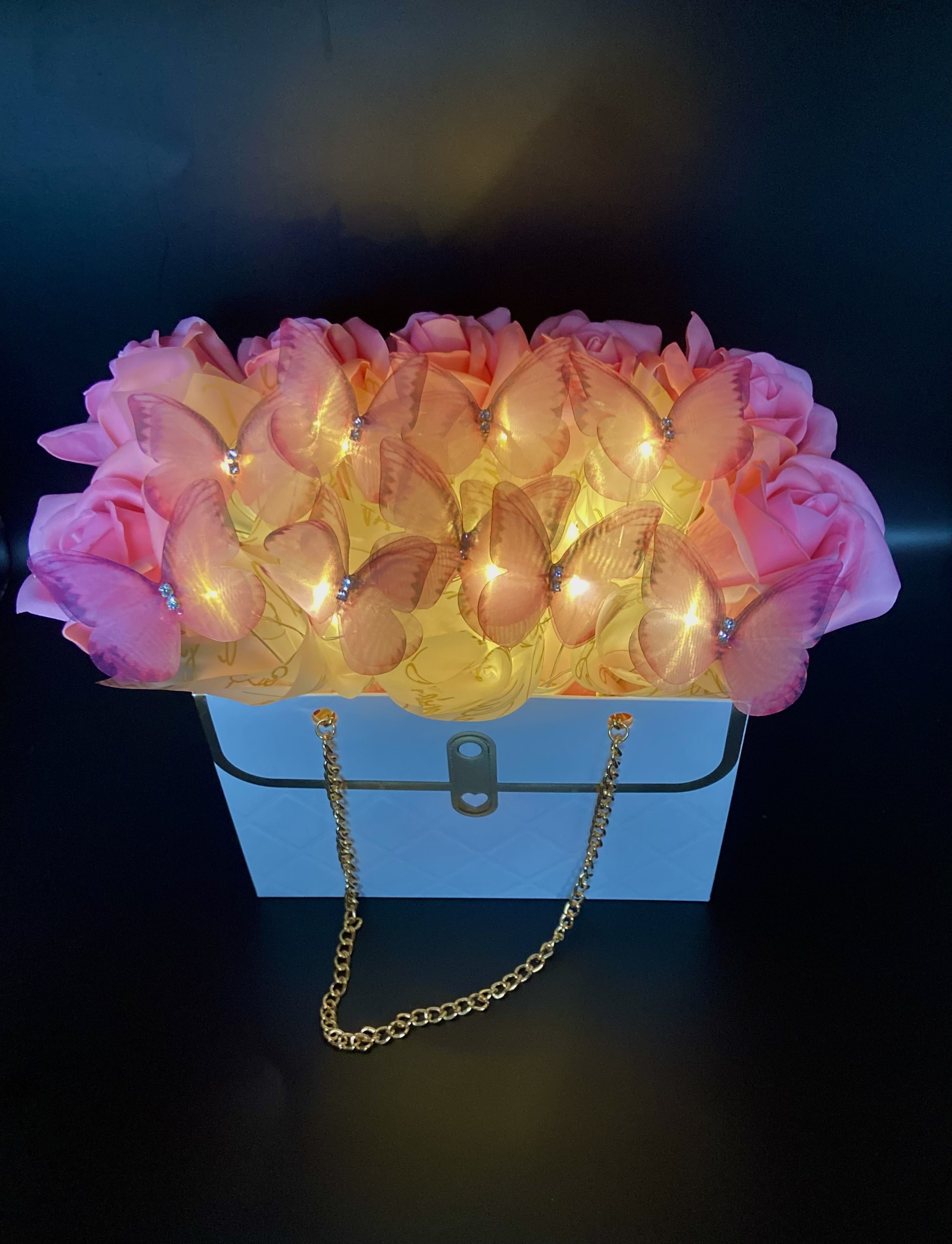 Фотография покупателя товара Декор для творчества «Бабочка», двухслойный, набор 12 шт., размер 1 шт. — 5 × 4 см, цвет розовый - Фото 4
