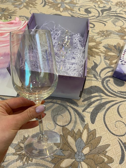 Фотография покупателя товара Бокал для вина «Родос», 350 мл, 8×20 см, цвет прозрачный - Фото 2