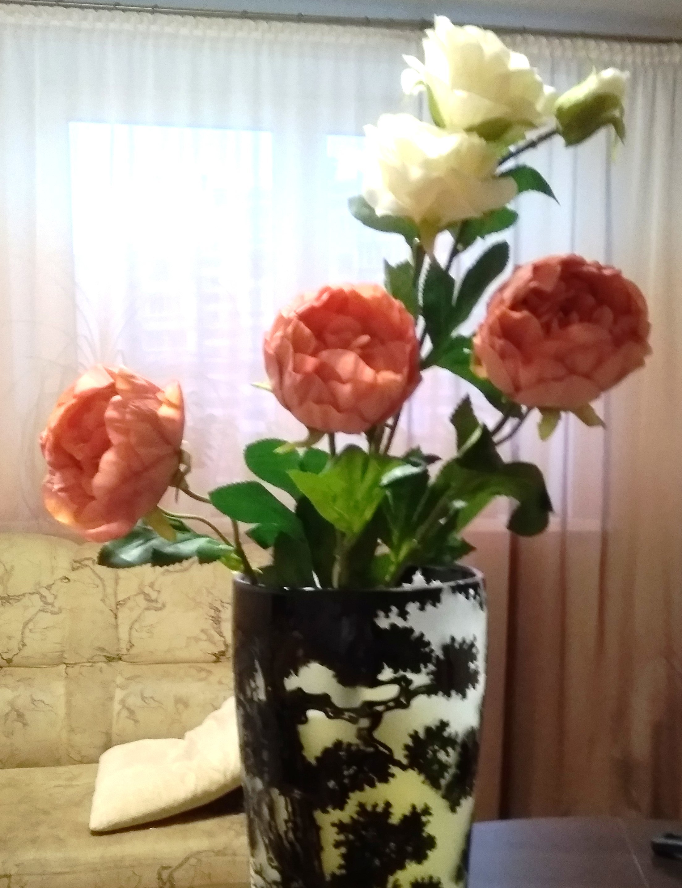 Фотография покупателя товара Цветы искусственные "Пышный пион" 7х47 см, бордовый - Фото 14