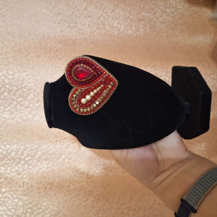 Фотография покупателя товара Бюст для украшений QF, 15×16×22 см, h=22 см, чёрный - Фото 1