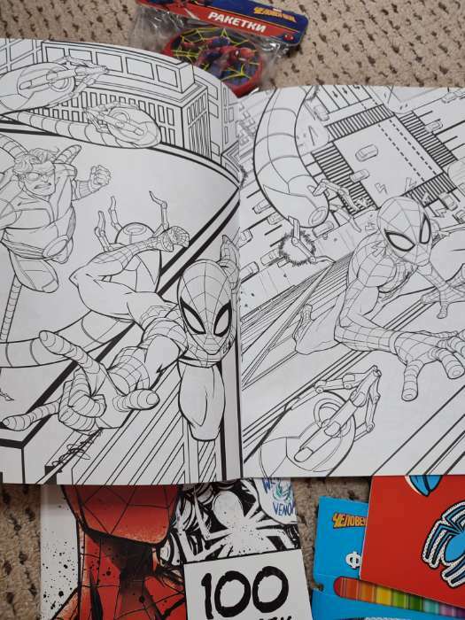 Фотография покупателя товара Раскраска «Человек-паук», 16 стр., А4, Человек-паук - Фото 2